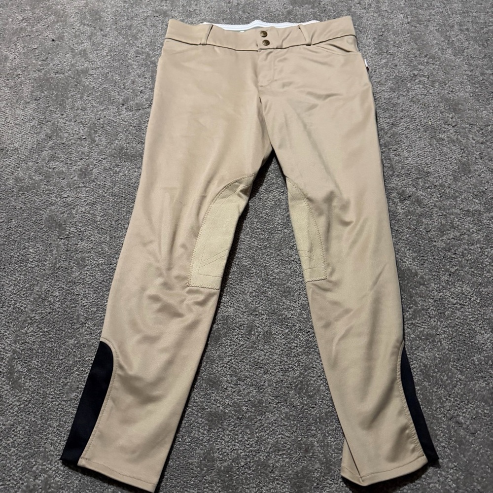 Devon Aire women’s equestrian / horse riding pants breeches tan size XL‎